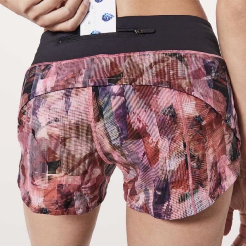 Lululemon Run Times Short II 10 Sun Dazed Multi Pink 4” Inseam